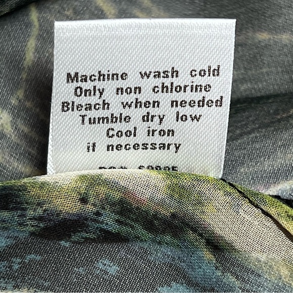 TRAVELSMITH Semi Sheer Open Front Peacock Feather Print Cardigan Women's Size 1X - Picture 15 of 16